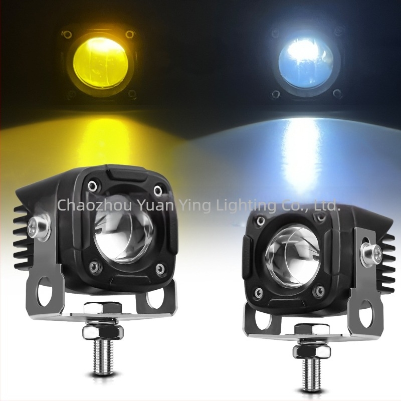 Proiector LED pentru motocicletă SK1, dual-color LED, corp din aluminiu de aviație, cupă reflectorizantă, număr piesă G0083