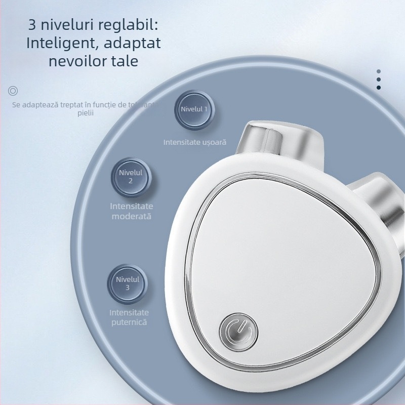 Dispozitiv cosmetic USB reîncărcabil, masaj cu capete duale și două role, portabil, rezistent la apă IPX8, baterie încorporată sub 300 mAh, pentru uz casnic