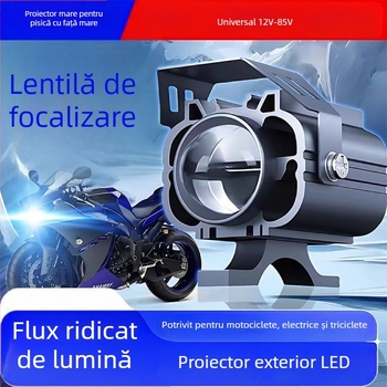 Lumină pentru motocicletă electrică cu proiector laser și lentilă, 5000 lm