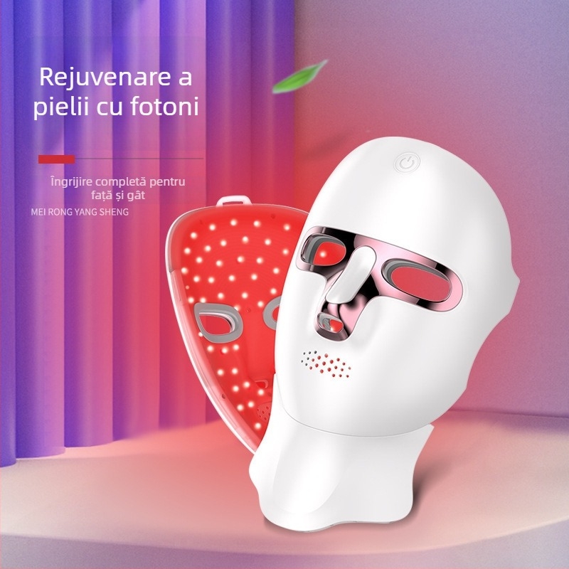 Mască LED de înfrumusețare și dispozitiv pentru tratarea acneei, terapie cu fotoni, reduce ridurile, pentru uz casnic și comercial