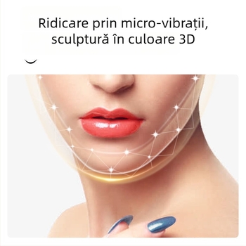 Dispozitiv pentru subțierea feței cu microcurent, vibrații, terapie cu lumină roșu-albastră, model Bym-903s, certificat CE/ROHS/FCC