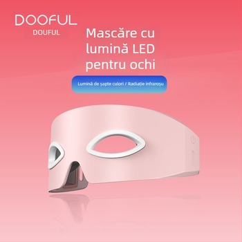 Masajer ocular cu microcurent pentru anti-îmbătrânire și reducerea liniilor fine și a ridurilor din zona ochilor; terapie cu lumină infraroșie și colorată; pentru uz casnic; portabil; alimentat prin cablu