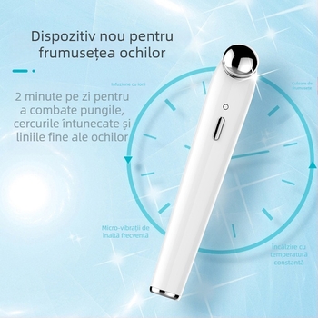 Masaj pentru ochi cu funcții de anion, ultrasonice și ionice – portabil, baterie încorporată 500–800 mAh