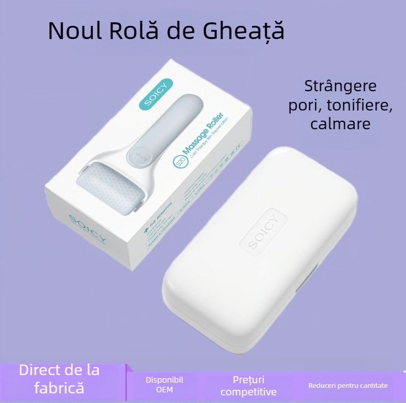 Roller de gheață pentru față – MOON model, SOICY, portabil, IPX8 impermeabil, rejuvenarea pielii