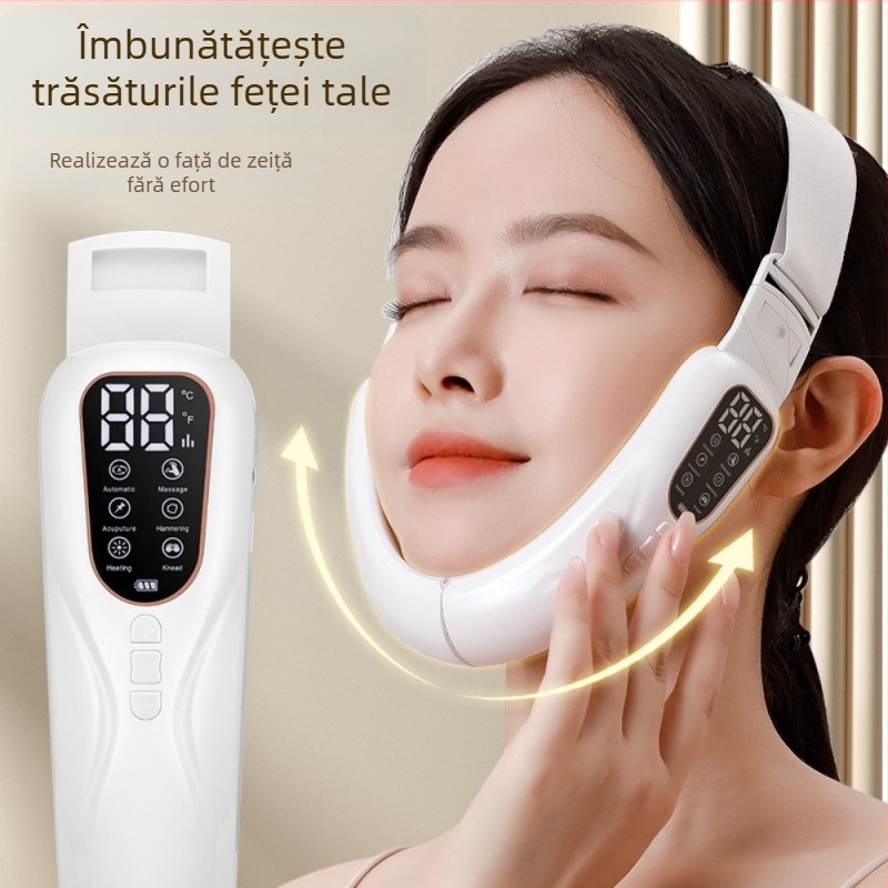 HY51 Dispozitiv V-face cu microcurent, masaj facial vibrațional, carcasă ABS, certificat CE ROHS