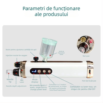Guangmei Dispozitiv Facial pentru Hidratare și Luminare, Portabil, IPX8 Rezistent la Apă, Baterie Încorporată 800-1000 mAh