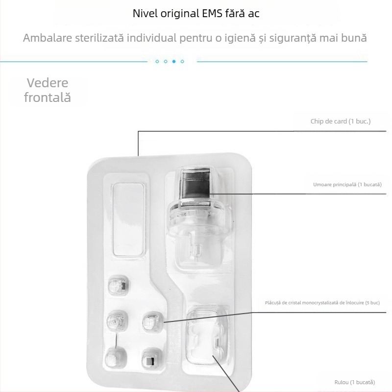 Kit de consumabile pentru dispozitiv EMS de hidratare cu iluminare fără ace – Portabil, IPX3 rezistent la apă, Fără baterie încorporată