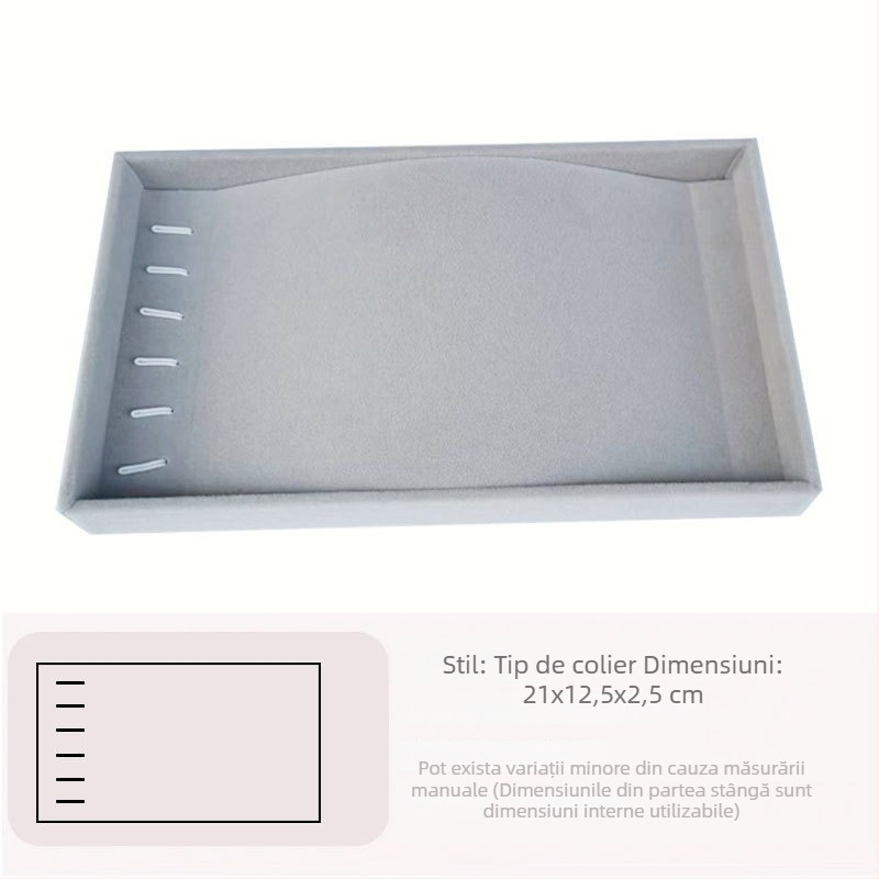 Raft de bijuterii, ABS corp, husă velur, tehnică de îmbinare, stil artistic