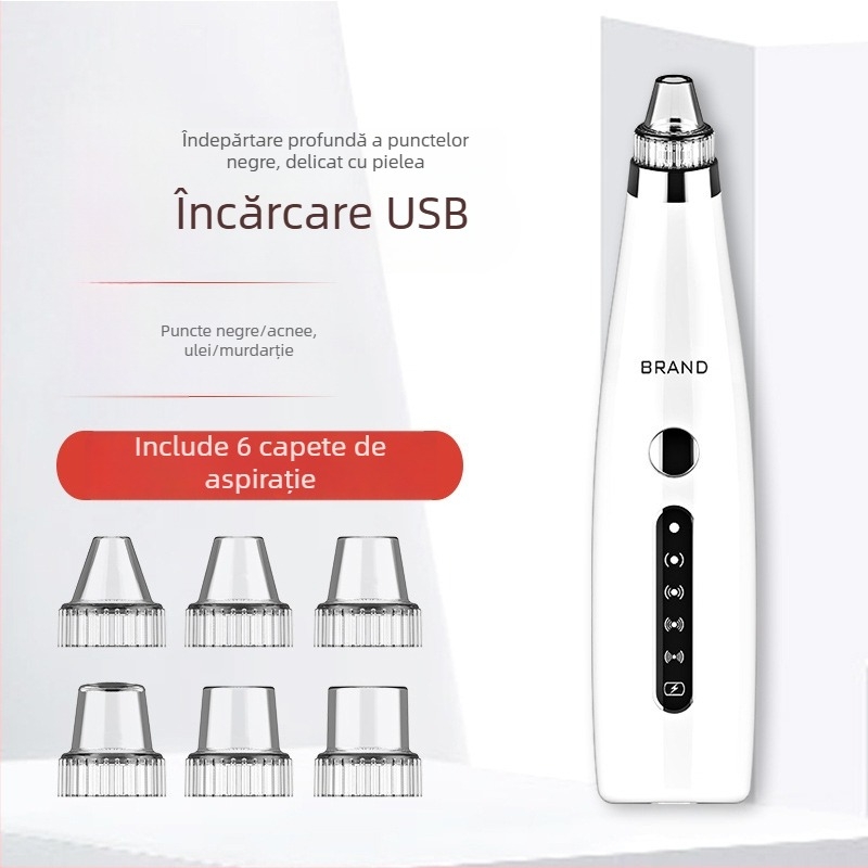 Dispozitiv electric pentru aspirarea punctelor negre YC168, curăță porii, 5 viteze, certificat CE/FCC/ROHS
