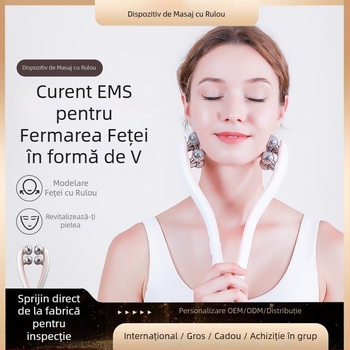 Dispozitiv multifuncțional electric pentru față – lifting și fermitate, dispozitiv cu role pentru subțierea dublului bărbie, model LH, carcasă ABS, certificări CE/ROHS/FCC, eliminarea ridurilor