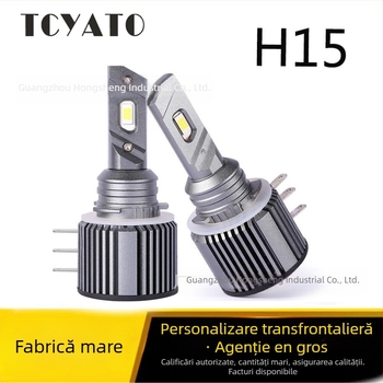 TCYATO faruri LED H15 pentru mașină cu lumini de zi, din aliaj de aluminiu