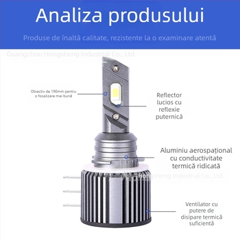 TCYATO faruri LED H15 pentru mașină cu lumini de zi, din aliaj de aluminiu