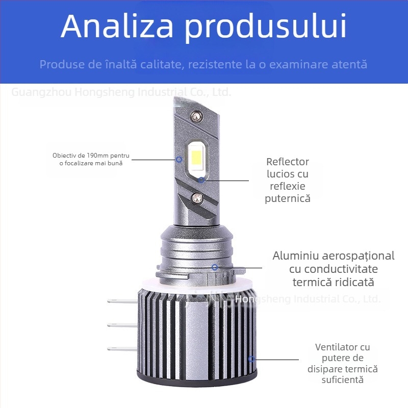 TCYATO faruri LED H15 pentru mașină cu lumini de zi, din aliaj de aluminiu