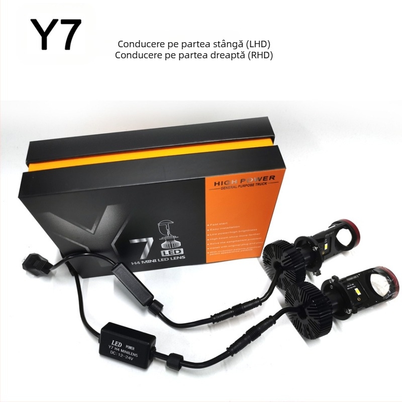 Y7D-H4 LED far pentru motocicletă | 70W, 9-32V, 7200LM, IP67