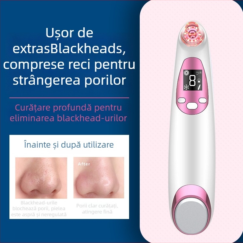 Dicai dispozitiv de curățare facială cu ultrasunete, model MRY21010 — absorbție comedoane, carcasă ABS