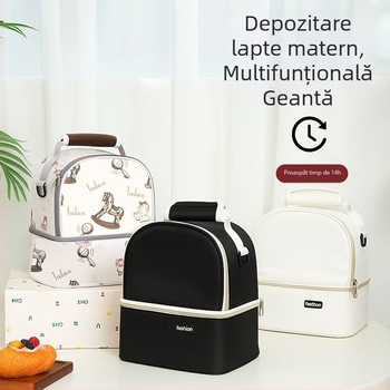 Geantă de stocare a laptelui matern cu refrigerare, rucsac pentru mamă și copil, Oxford țesătură, căptușeală poliester