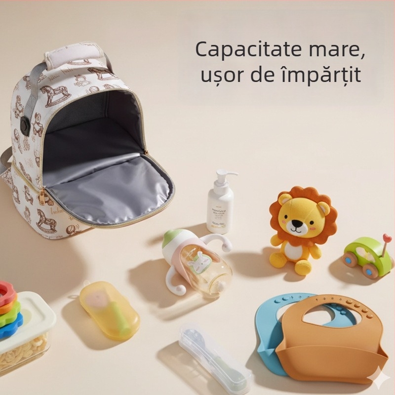 Geantă de stocare a laptelui matern cu refrigerare, rucsac pentru mamă și copil, Oxford țesătură, căptușeală poliester