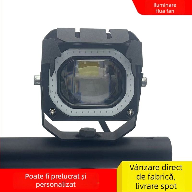 Proiector pentru motocicletă – lampă auxiliară externă, aluminiu, 12W, 9-80V, IP67, LED 3570
