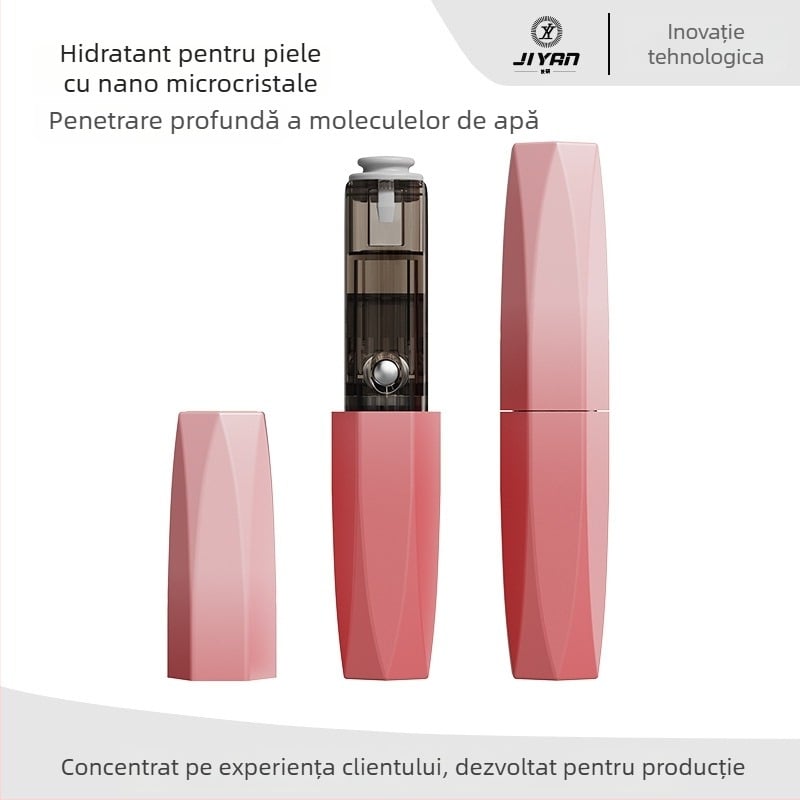 Dispozitiv portabil de hidratare cu ceață nano, cu baterie încorporată, pulverizare rece, viteză unică, ceață în până la 10 s, 300-500 mAh