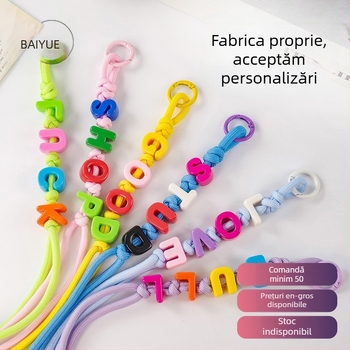 Șnur pentru telefon mobil – lucrat manual, poliester, cataramă metalică, unisex, personalizabil (poliester; lucrat manual; cataramă metalică; unisex; personalizabil)