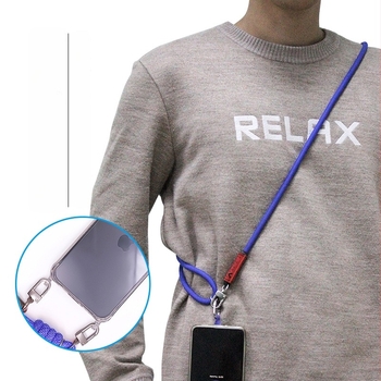 Șnur pentru telefon cu cataramă metalică, corp din aliaj, design unisex, sfoară din poliester, imprimare logo disponibilă
