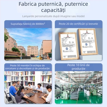 Lanyard pentru telefonul mobil, poliester, serigrafie prin silkscreen, cataramă din plastic, posibilitatea imprimării logo-ului.