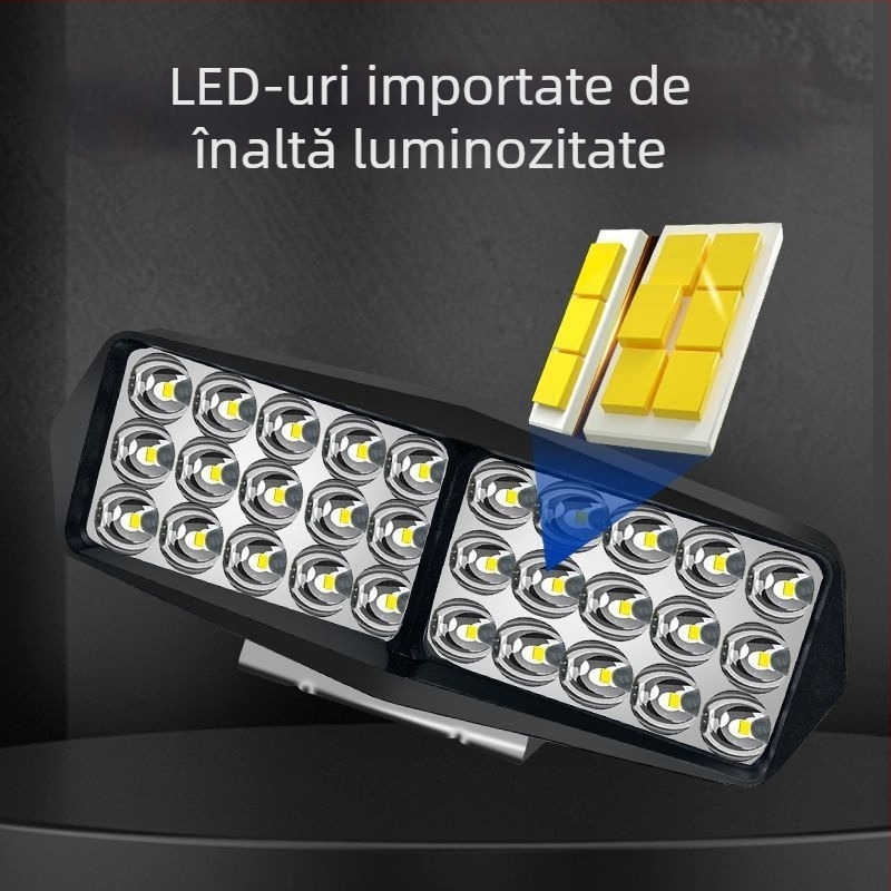 Far LED auto 12-80V, rezistent la apă, universal pentru mașini, camioane și motociclete