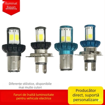 Far COB LED pentru motocicletă, 15W, 9-80V, 1A, 10000h
