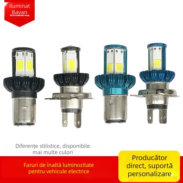 Far COB LED pentru motocicletă, 15W, 9-80V, 1A, 10000h