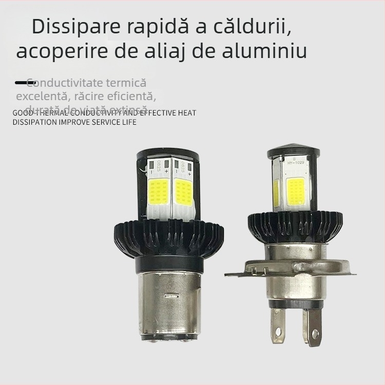 Far COB LED pentru motocicletă, 15W, 9-80V, 1A, 10000h