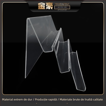 Raft de expunere din acril, trei niveluri, pentru cosmetice, stil scară, îndoire la cald