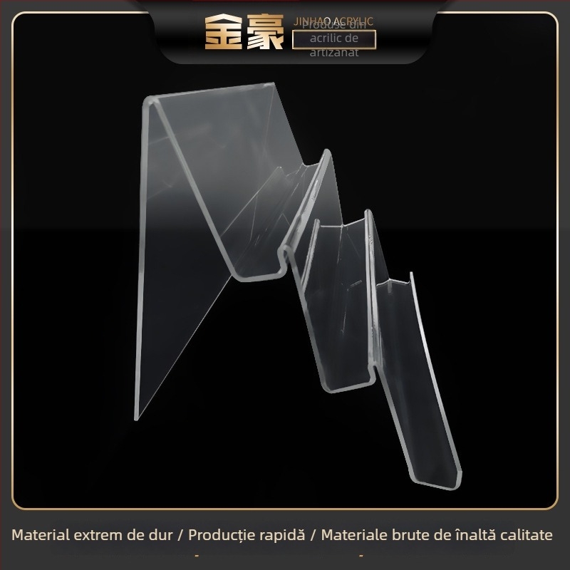 Raft de expunere din acril, trei niveluri, pentru cosmetice, stil scară, îndoire la cald