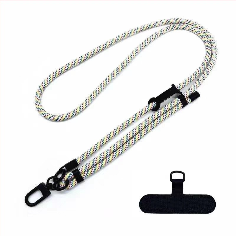 Lanyard pentru telefonul mobil – reglabil, cu clips crossbody detașabil, catarama metalică, sfoară poliester, pandant metalic