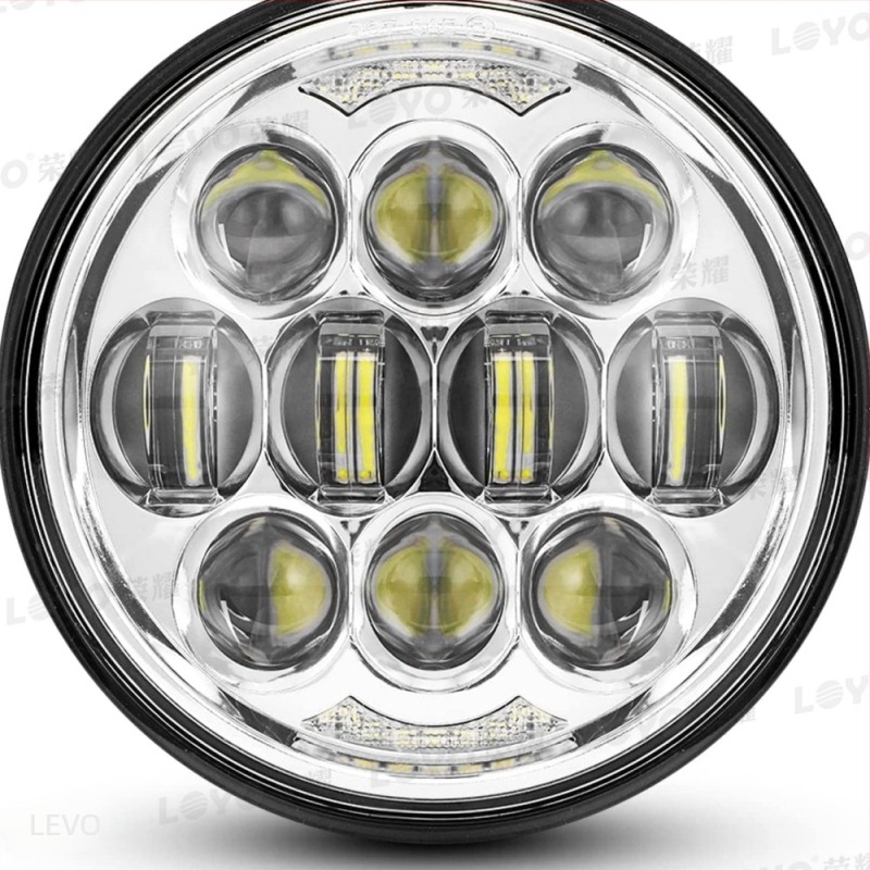 Far LED Harley pentru motocicletă LY-5.75-5D – 80W, 12V, 3500lm, IP67