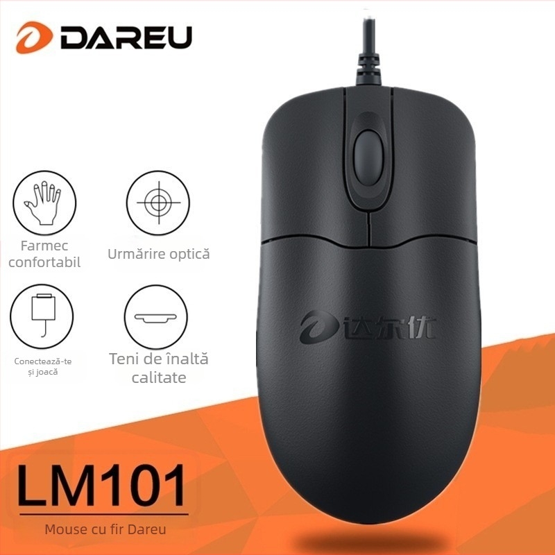 Mouse optic USB cablu, 1600 DPI, 3 butoane