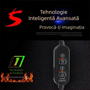 Mouse cu fir cu încălzire în trei trepte, senzor optic 1200dpi, interfață USB, 3 butoane, rezoluție reglabilă în 5 trepte