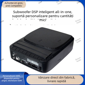 Amplificator auto DSP cu subwoofer integrat și șasiu din aliaj de aluminiu, greutate 2.95, tensiune 10-16V, SNR > 102 dB