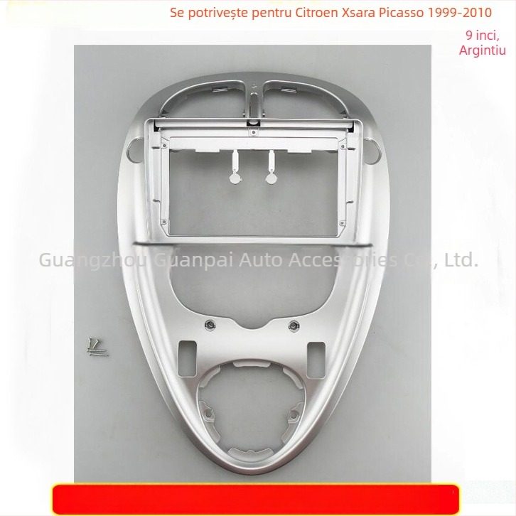 Ramă centrală de navigație pentru Citroen Xsara Picasso (1999–2010) cu ecran Android mare - Material: plastic; Greutate: 1000 g; Tensiune: 12 V; Brand: Peakness.
