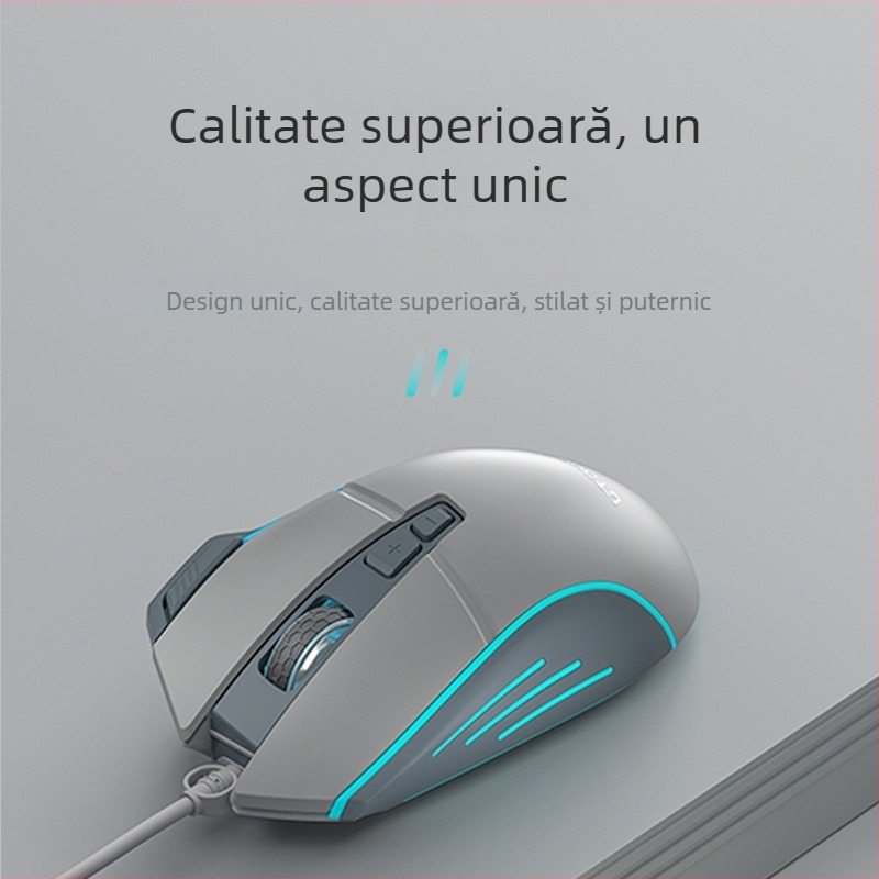 G1Pro Mouse de gaming cu fir, 7200 DPI, 8 butoane, USB, cablu 1,5 m, ergonomic