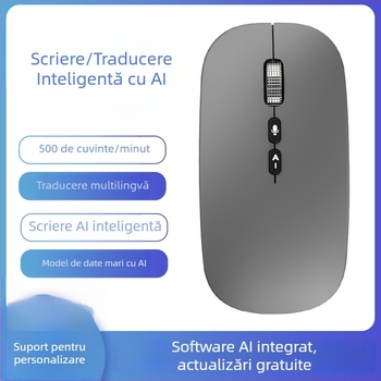 Mouse optic fără fir, Bluetooth și 2.4G, 1600 DPI, 5 butoane, distanță de până la 10 m