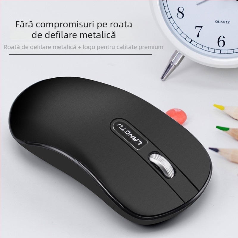 Mouse wireless silențios cu încărcare, 1200 DPI, 2.4G USB, design ergonomic, Model T2