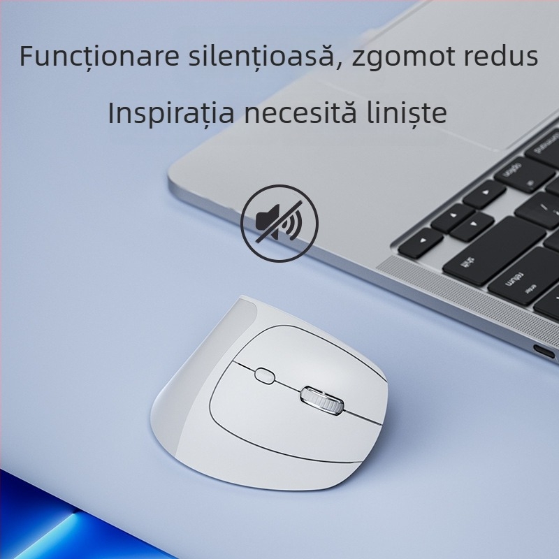 X9 mouse ergonomic vertical wireless cu Bluetooth și 2,4 GHz dual-mod, silențios pentru birou
