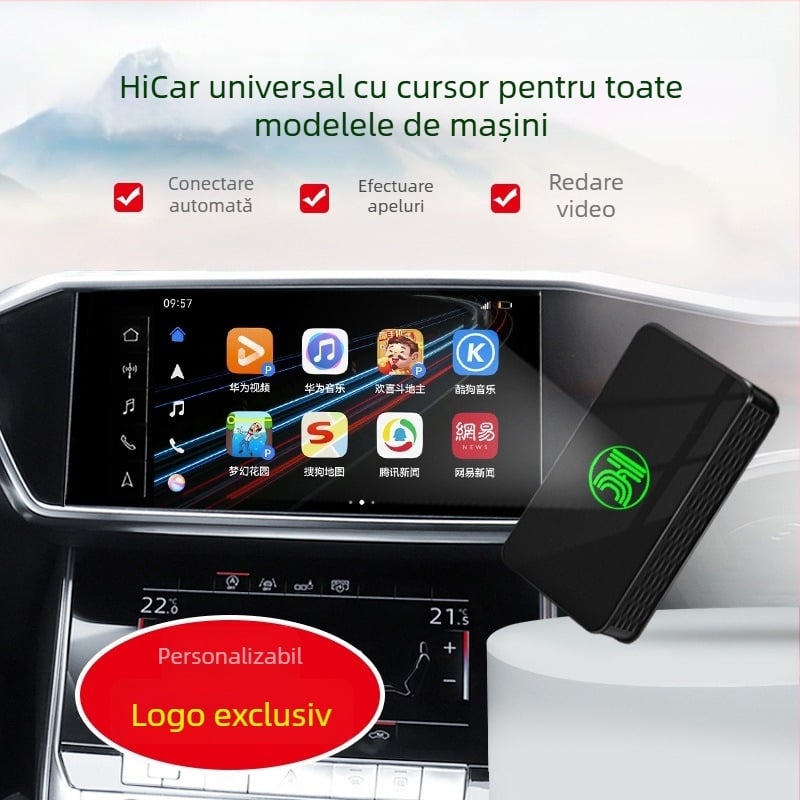 Modul Huawei HiCar fără fir pentru actualizarea CarPlay-ului original, navigație în mașină, logo personalizabil