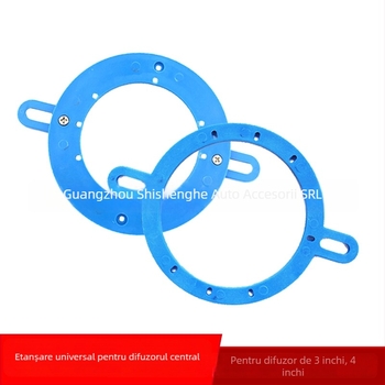 Suport universal de montaj pentru audio auto cu inel central din plastic și garnitură pentru difuzoare midrange
