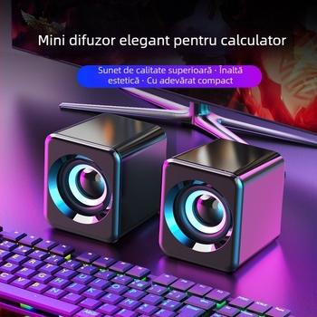 Boxe pentru calculator desktop, 2 difuzoare, alimentare USB, intrare 3.5 mm, Bluetooth 5.0, interval de frecvență 100 Hz–20 kHz