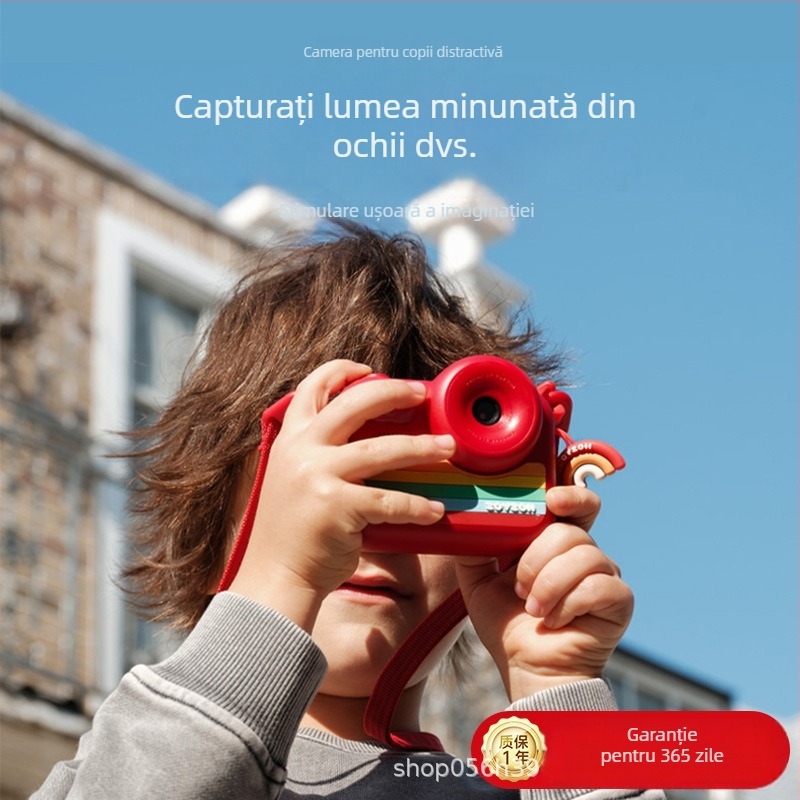 zoyzoii-E28 Cameră digitală mini pentru copii cu 100w pixeli, card de stocare, autonomie 2–3 ore, corp din PC+ABS+silica gel