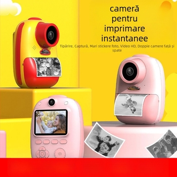 Cameră digitală Polaroid pentru copii cu imprimare termică, obiectiv dual, model D10, card TF, LCD 2,0 inch, senzor 1–5 MP, carcasă ABS