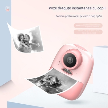 Cameră digitală Polaroid pentru copii cu imprimare termică, obiectiv dual, model D10, card TF, LCD 2,0 inch, senzor 1–5 MP, carcasă ABS