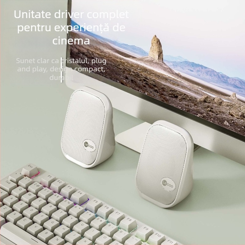 Difuzor mini cu USB și intrare de 3,5 mm, două difuzoare, SNR 58 dB