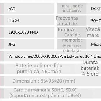 Cameră profesională cu zoom optic 10x, senzor CCD, ecran LCD de 1,5 inch, stabilizare electronică a imaginii